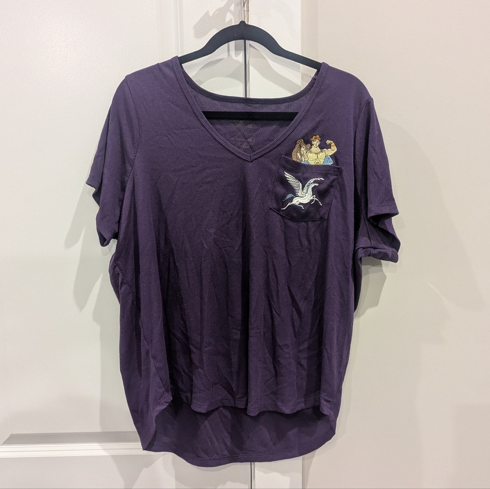 Disney Her Universe Hercules Embroidered V-Neck Tee